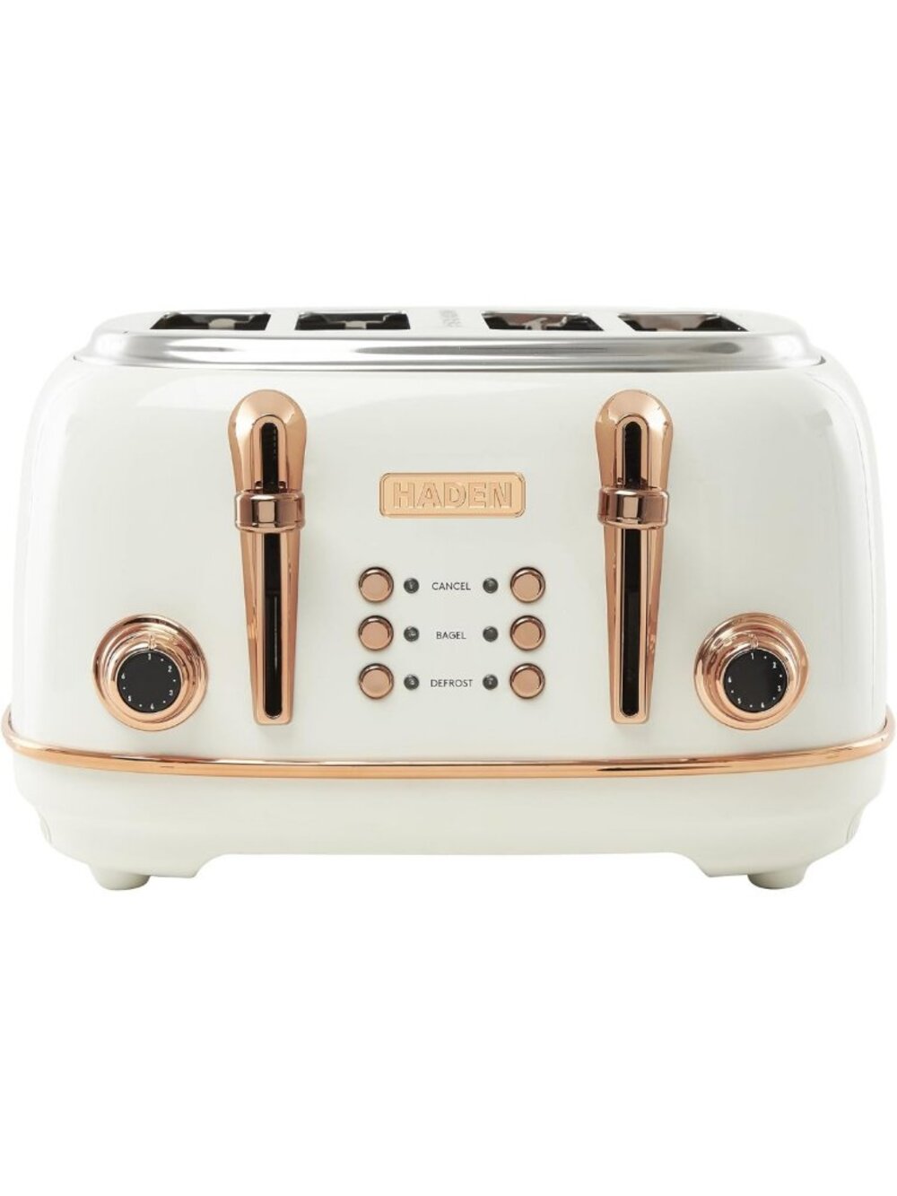 4-Slice Wide Slot Stainless Steel Toaster with Adjustable Browning Control